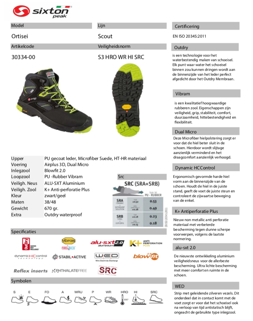 Sixton Ortisei HDry S3 Werkschoen Hoog 30334-00 - Afbeelding 4