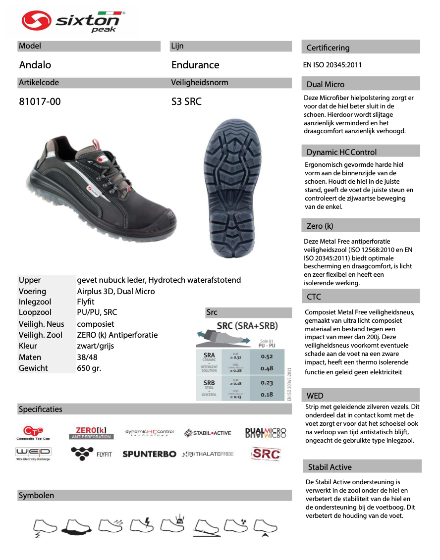 Sixton Andalo S3 Werkschoen Laag 81017-00 - Afbeelding 3