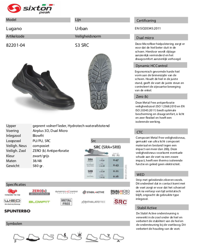 Sixton Lugano S3 Werkschoen Instap Laag 82201-04 - Afbeelding 4