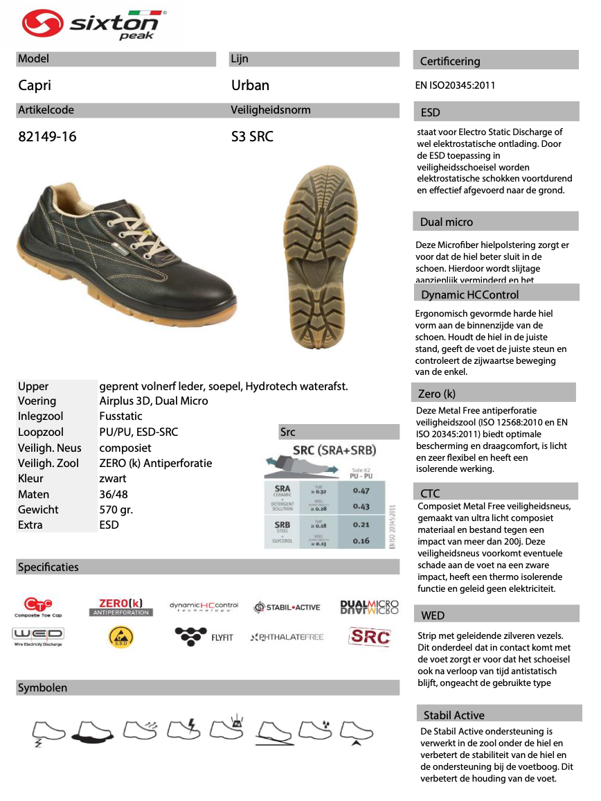 Sixton Capri S3 Werkschoen Laag 82149-16 - Afbeelding 4