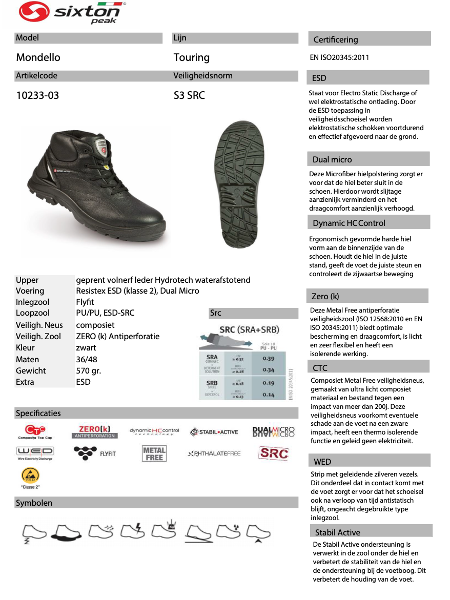 Sixton Mondello S3 Werkschoen Hoog 10233-03 - Afbeelding 4