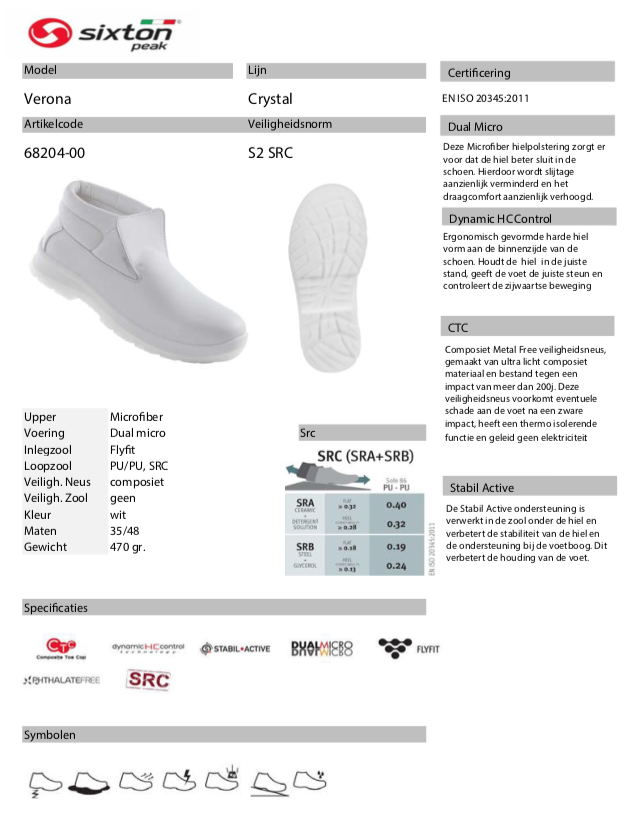 Sixton Verona S2 Werkschoen Instap Hoog 86443-00 - Afbeelding 4