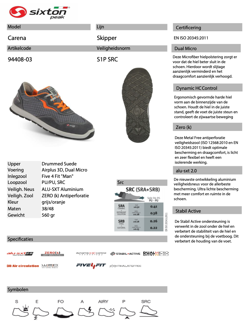 Sixton S1P Carena Werkschoen Laag 94408-03 - Afbeelding 4
